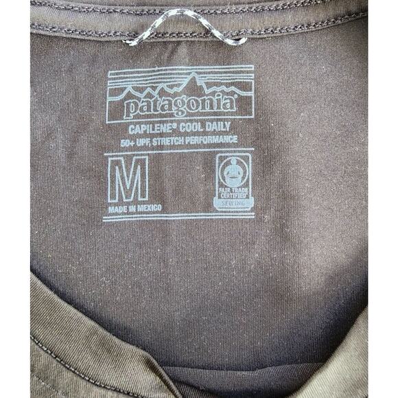 Patagonia Shirt Womens Medium Black Capilene Performance Hiking Base layer - Picture 6 of 11